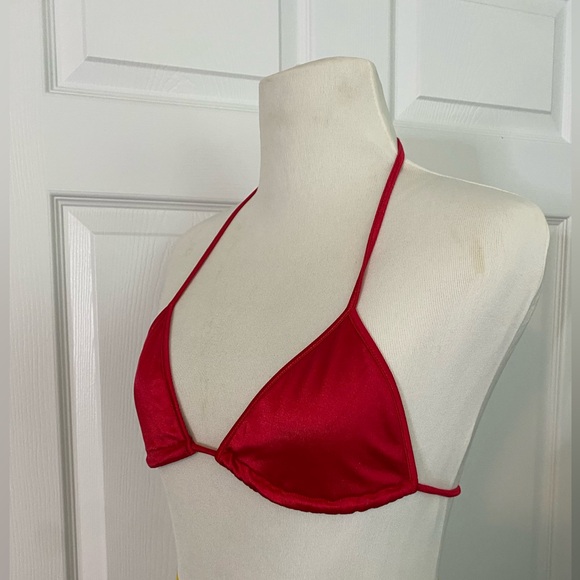 Red Adjustable Triangle Bikini Basic Rave Top - BodyZone Apparel - Picture 5 of 12
